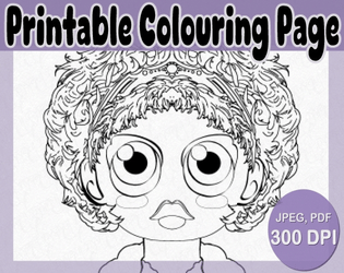 HoliDoll Colouring Page cover