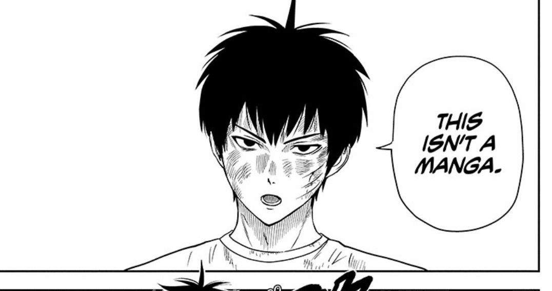 Manga Quotes Gallery Preview. A boy from Witch Watch with a determined expression saying This Isnt a Manga